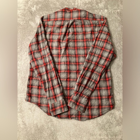 Gustin Mens Button Down Plaid Flannel Large Long Sleeve Cotton Made in USA Read - Picture 3 of 9
